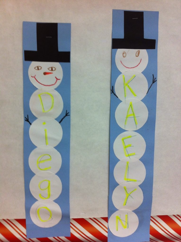 Snowman Name Craft! » Autism Adventures