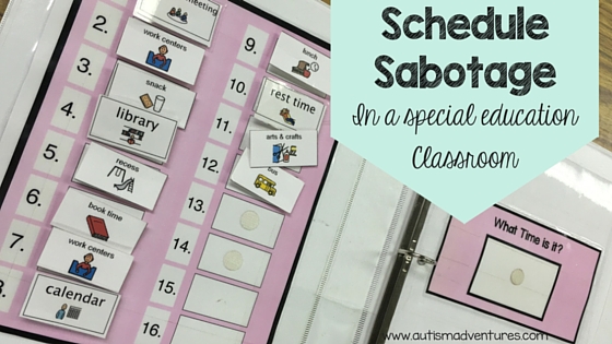 visual schedules for an autism classroom