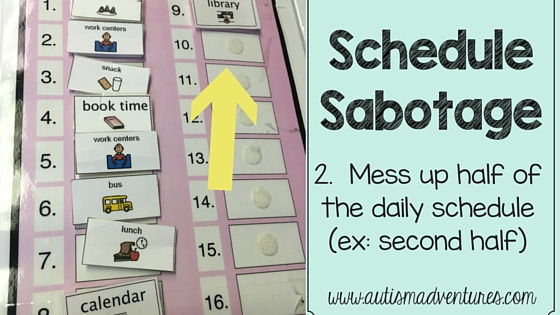 visual schedules for an autism classroom