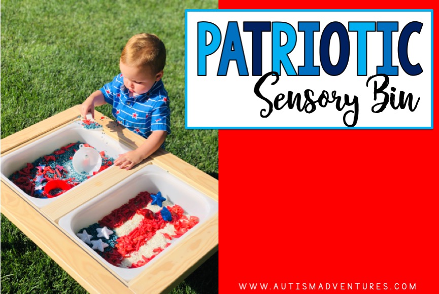 fourth of July sensory bin