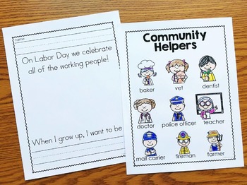 Labor Day worksheet for students