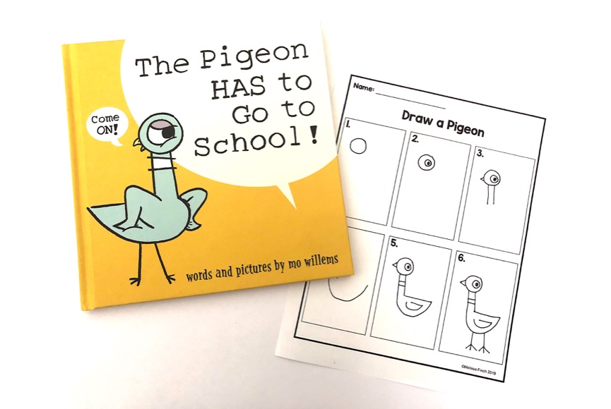 The pigeon has to go to school directed drawing lessons
