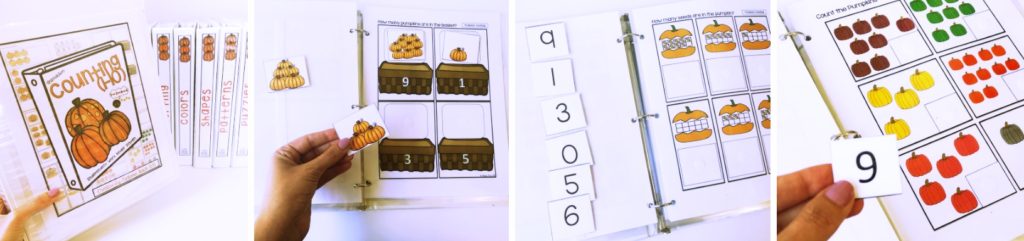 Counting pumpkin binder tasks