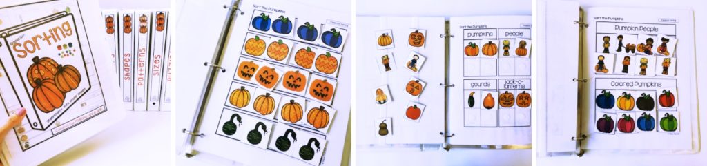 sorting pumpkin binder tasks