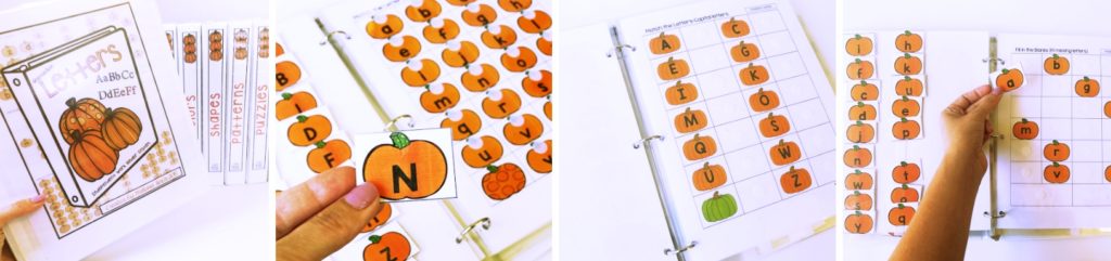 letter pumpkin binder tasks