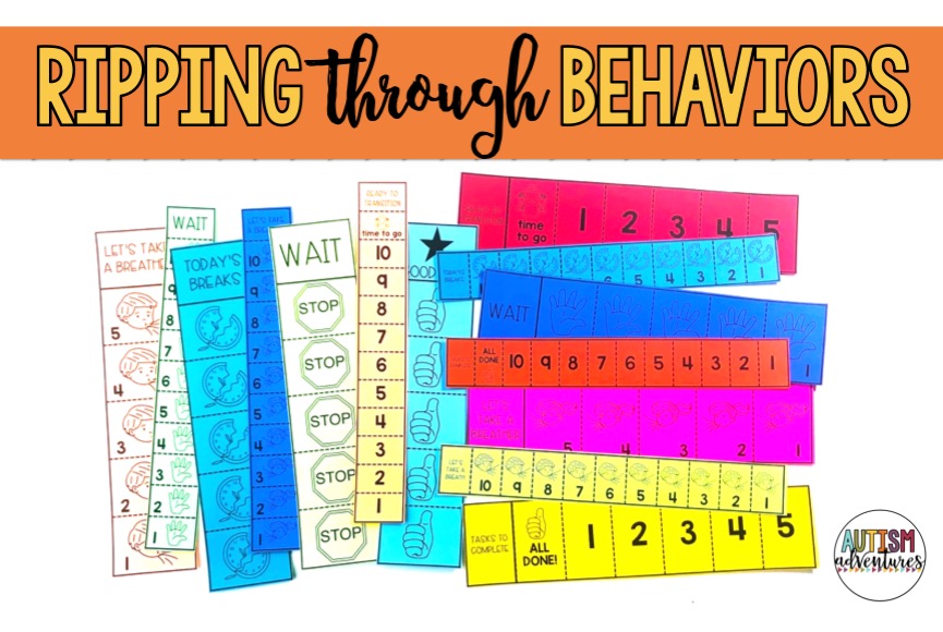 ripping through behavior visual supports