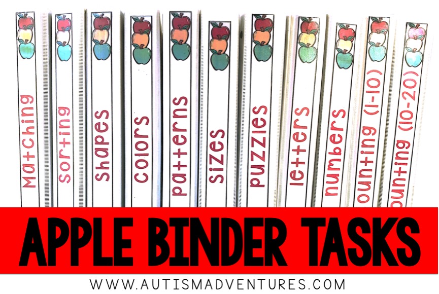 September binder tasks for a special education program