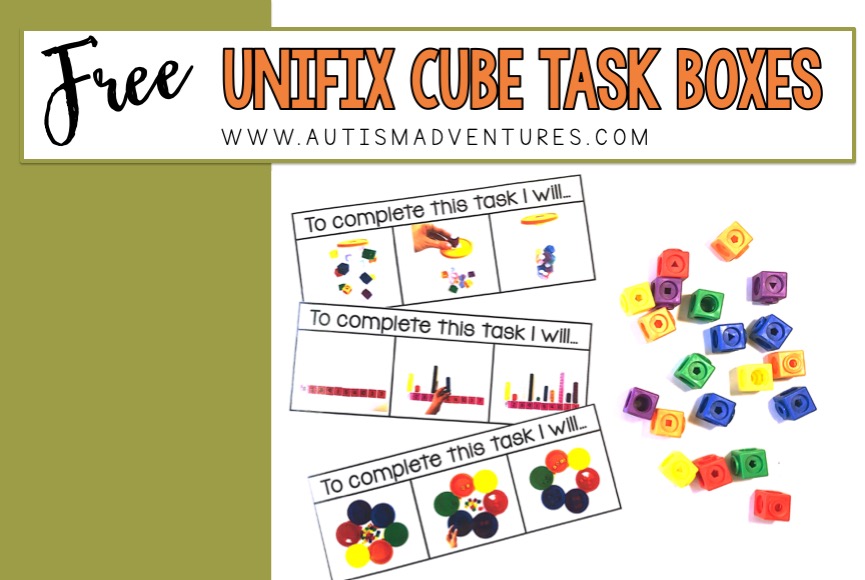 unifix cube sample task boxes