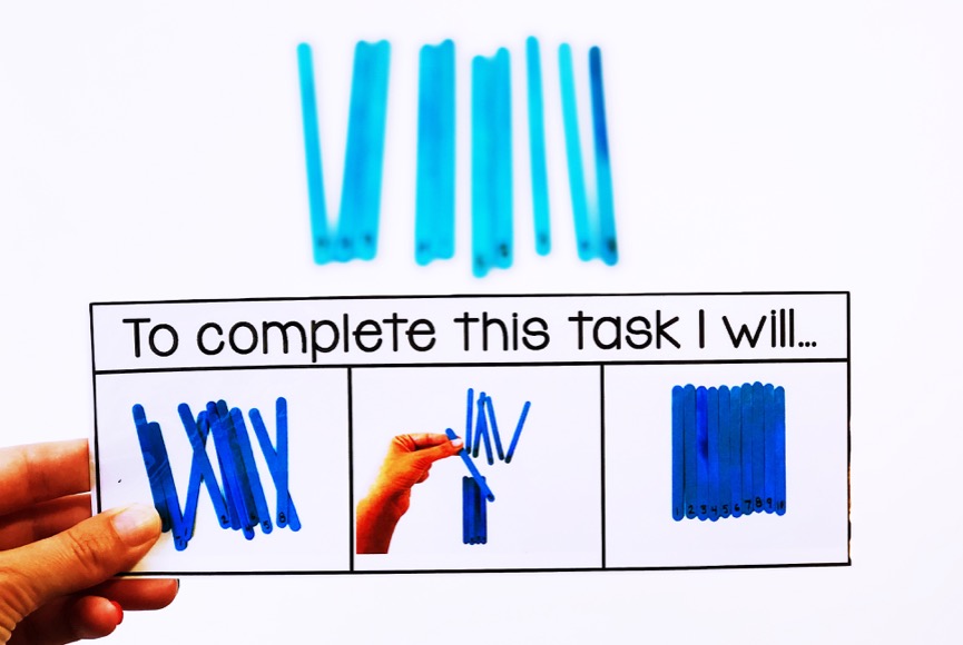 popsicle stick task box ideas