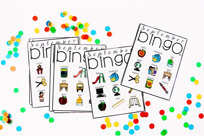 September vocabulary bingo games