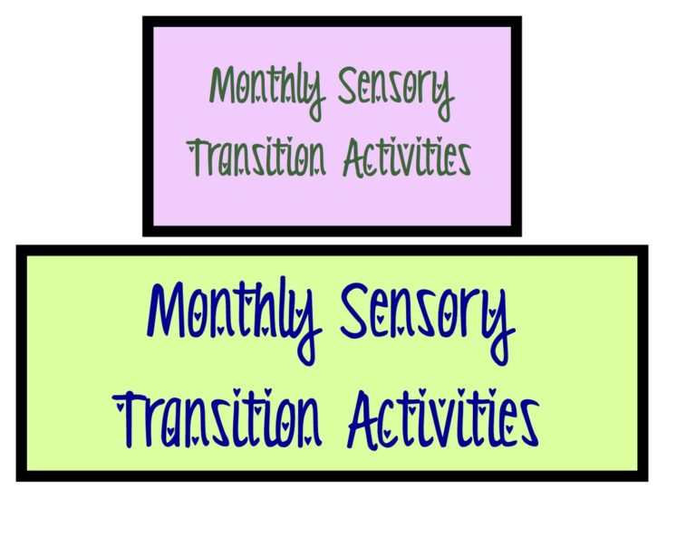 Sensory Transition Tools