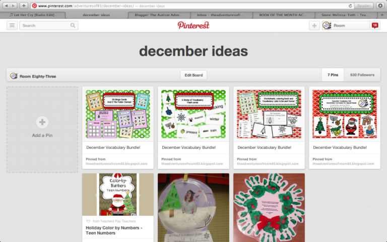 December Pinterest