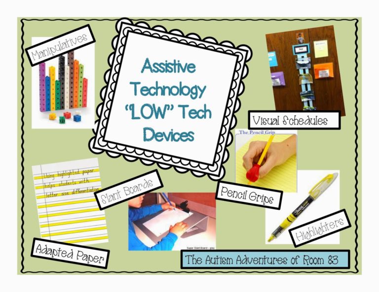 Low Tech, Mid Tech and High Tech Assisstive Technology