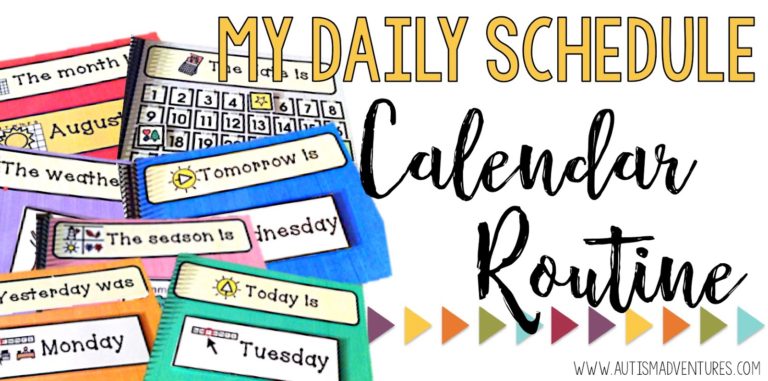 My Daily Schedule- Calendar Routine
