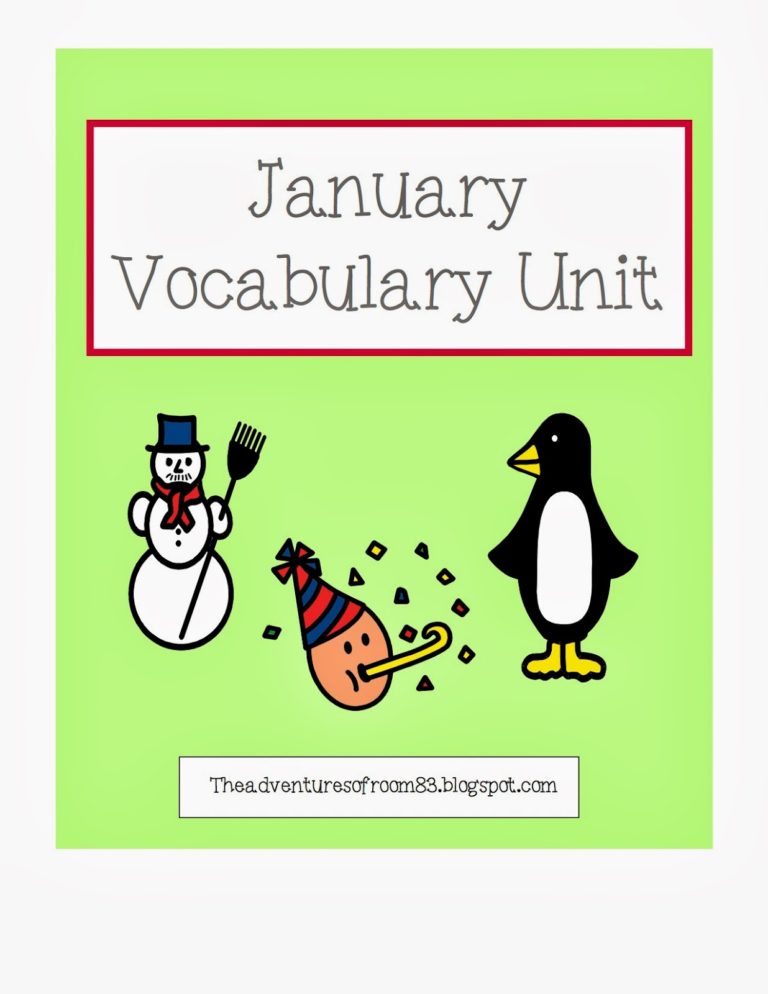 January Vocabulary Unit