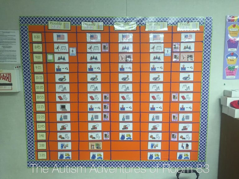 Weekly Visual Schedule- Bulletin Board Set