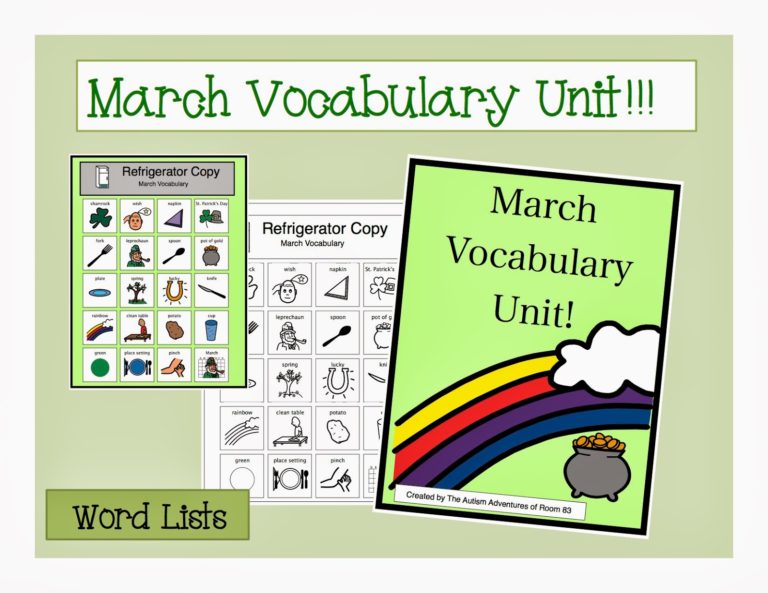March Vocabulary Unit