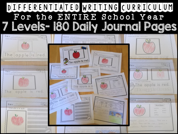 Differentiated Writing Curriculum for Students with Special Needs/Autism