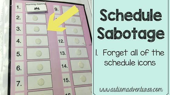 visual schedules for an autism classroom