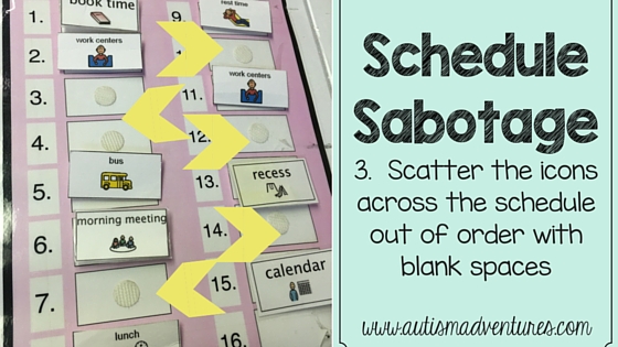 visual schedules for an autism classroom