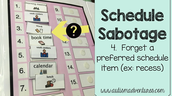 visual schedules for an autism classroom