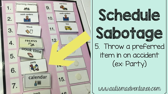 visual schedules for an autism classroom