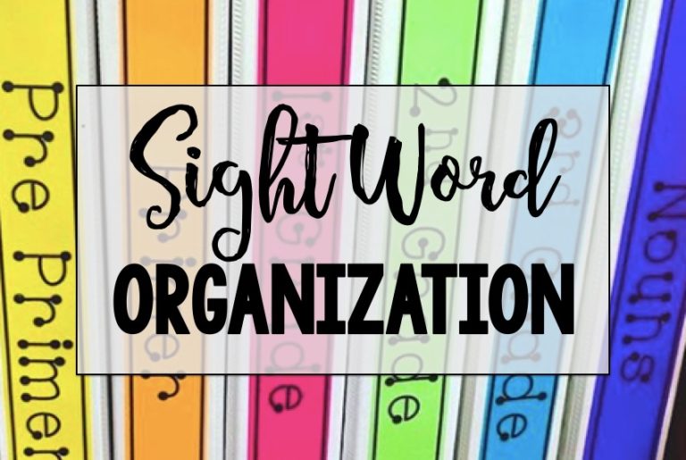 Sight Word Work Center Organization