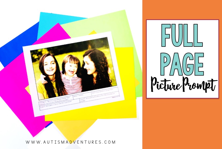 full page picture discussion questions for social emotional discussions