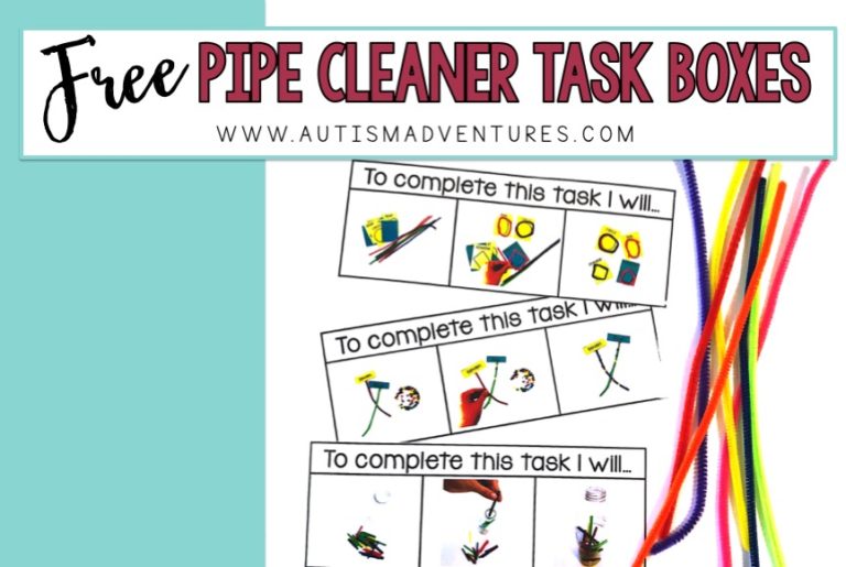 FREE Pipe Cleaner Task Boxes!