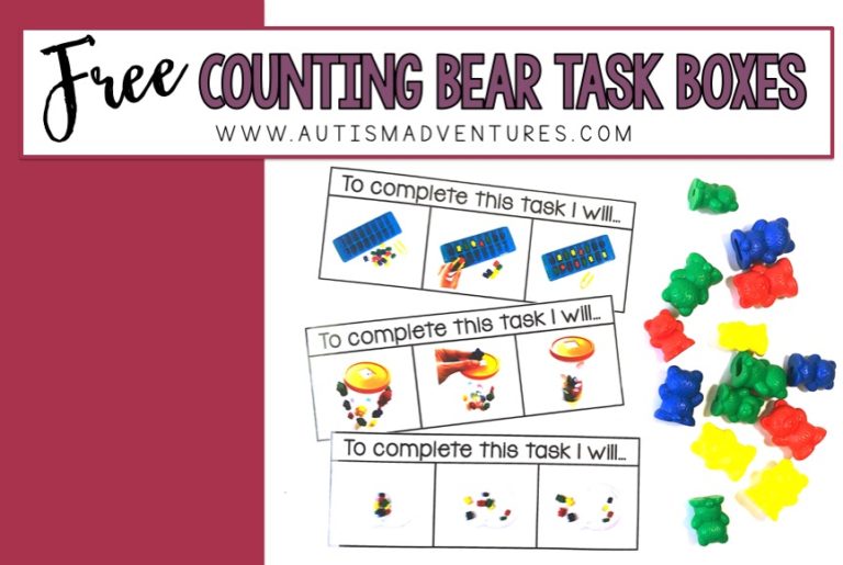 FREE Counting Bears Task Boxes!