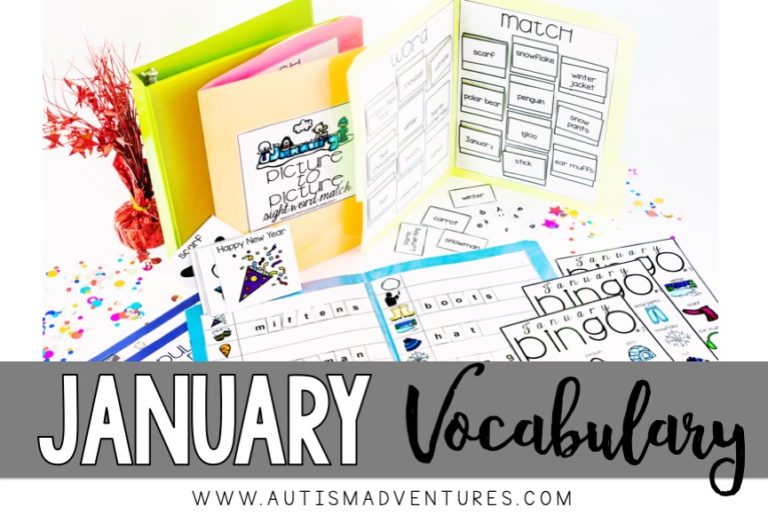 January Vocabulary Words in the Classroom