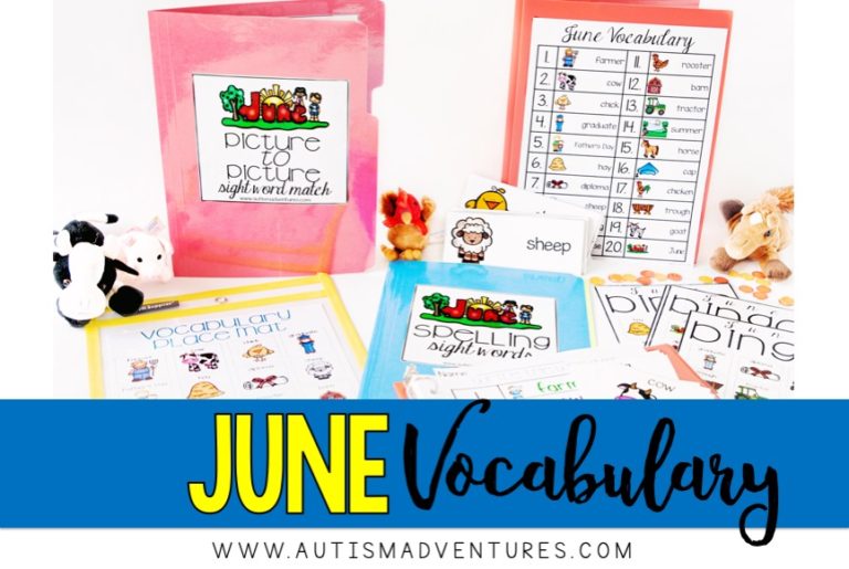 June Vocabulary Words in the Classroom