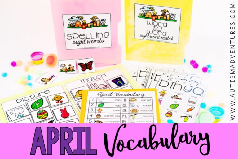 April Vocabulary Words in the Classroom