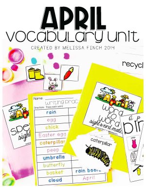 April Vocabulary Unit- for Students with Special Needs