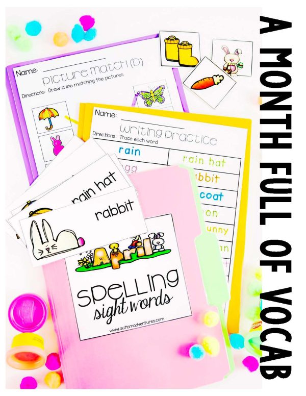 April Vocabulary Unit- for Students with Special Needs - Image 2
