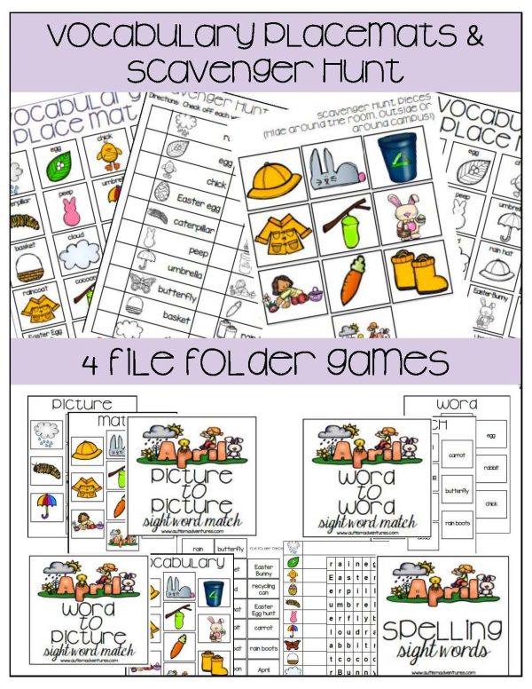 April Vocabulary Unit- for Students with Special Needs - Image 5