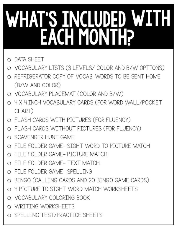 Vocabulary Unit Year Long Bundle- For Special Education - Image 5