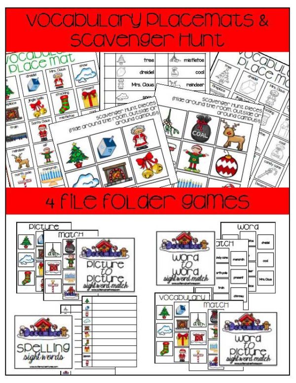 December Vocabulary Unit- for Student's with Special Needs - Image 6