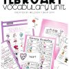 February Vocabulary Unit- for Student's with Special Needs