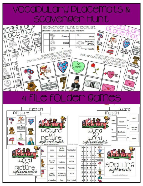 February Vocabulary Unit- for Student's with Special Needs - Image 6