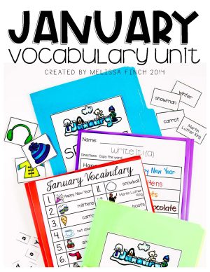 January Vocabulary Unit- for Student's with Special Needs