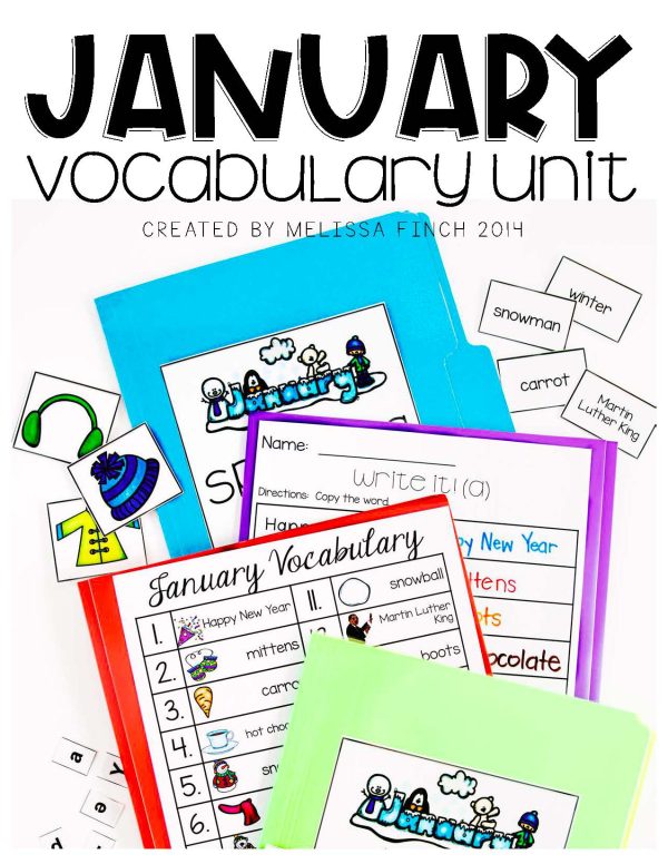January Vocabulary Unit- for Student's with Special Needs