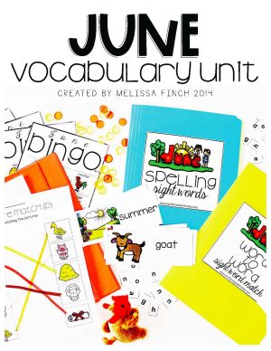 June Vocabulary Unit- for Students with Special Needs