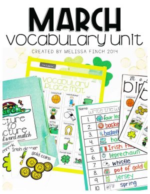 March Vocabulary Unit- for Students with Special Needs
