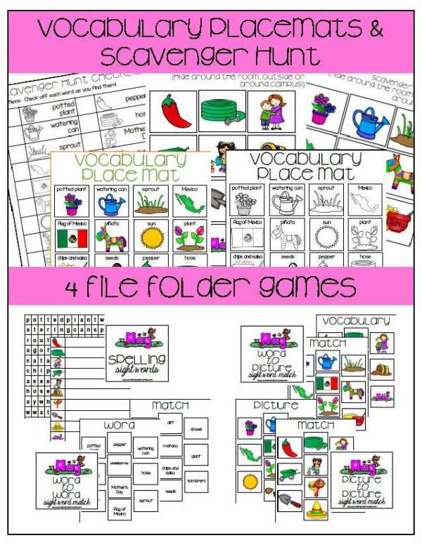 May Vocabulary Unit- for Students with Special Needs - Image 5