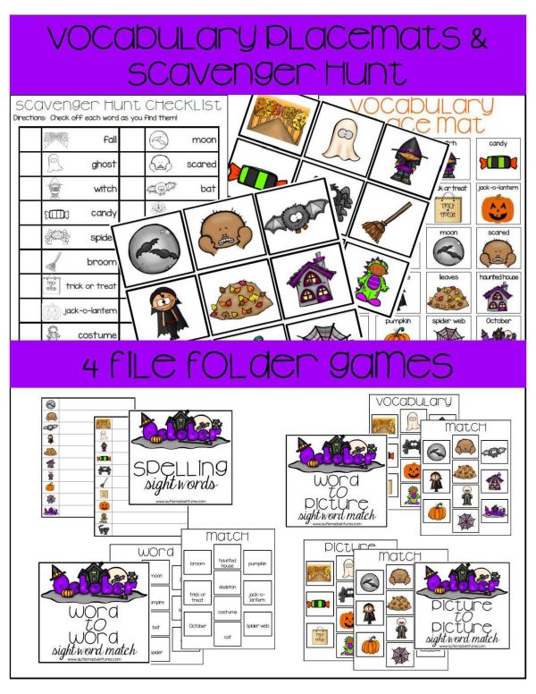 October Vocabulary Unit- for Student's with Special Needs - Image 6