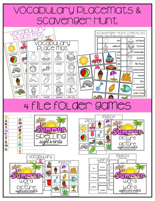 Summer Vocabulary Unit- For Special Education - Image 5