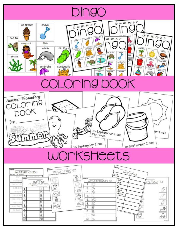 Summer Vocabulary Unit- For Special Education - Image 6