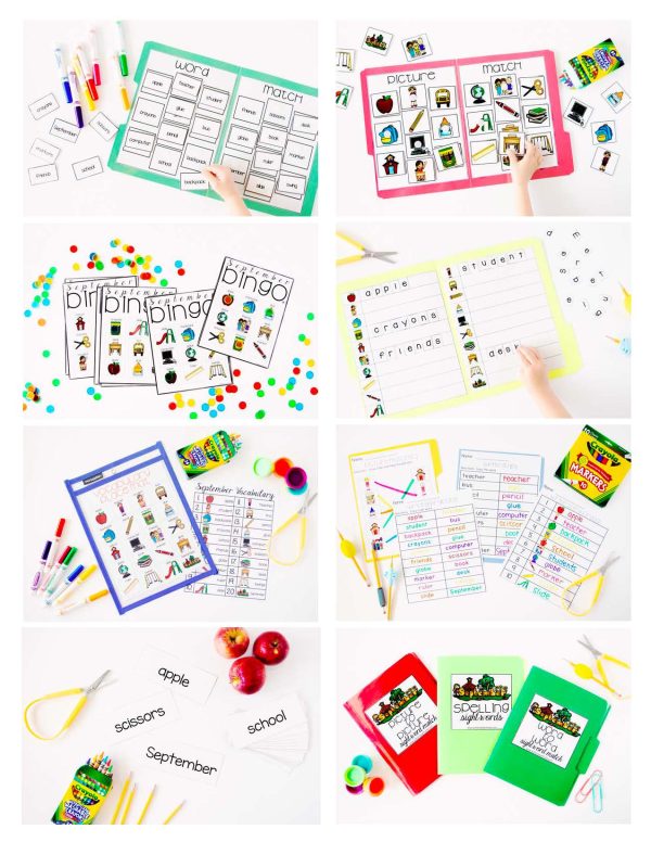 September Vocabulary Unit- For Special Education - Image 3