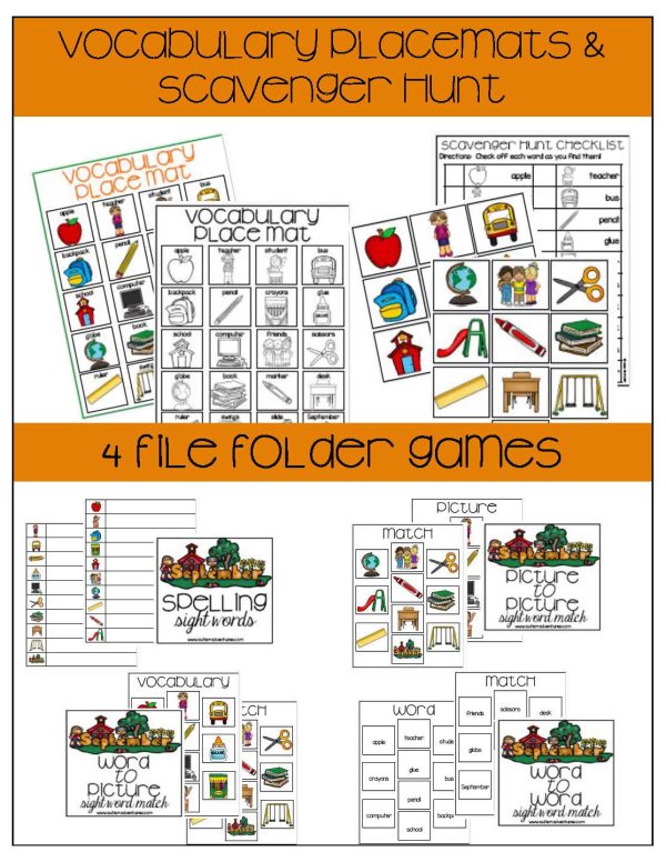 September Vocabulary Unit- For Special Education - Image 6